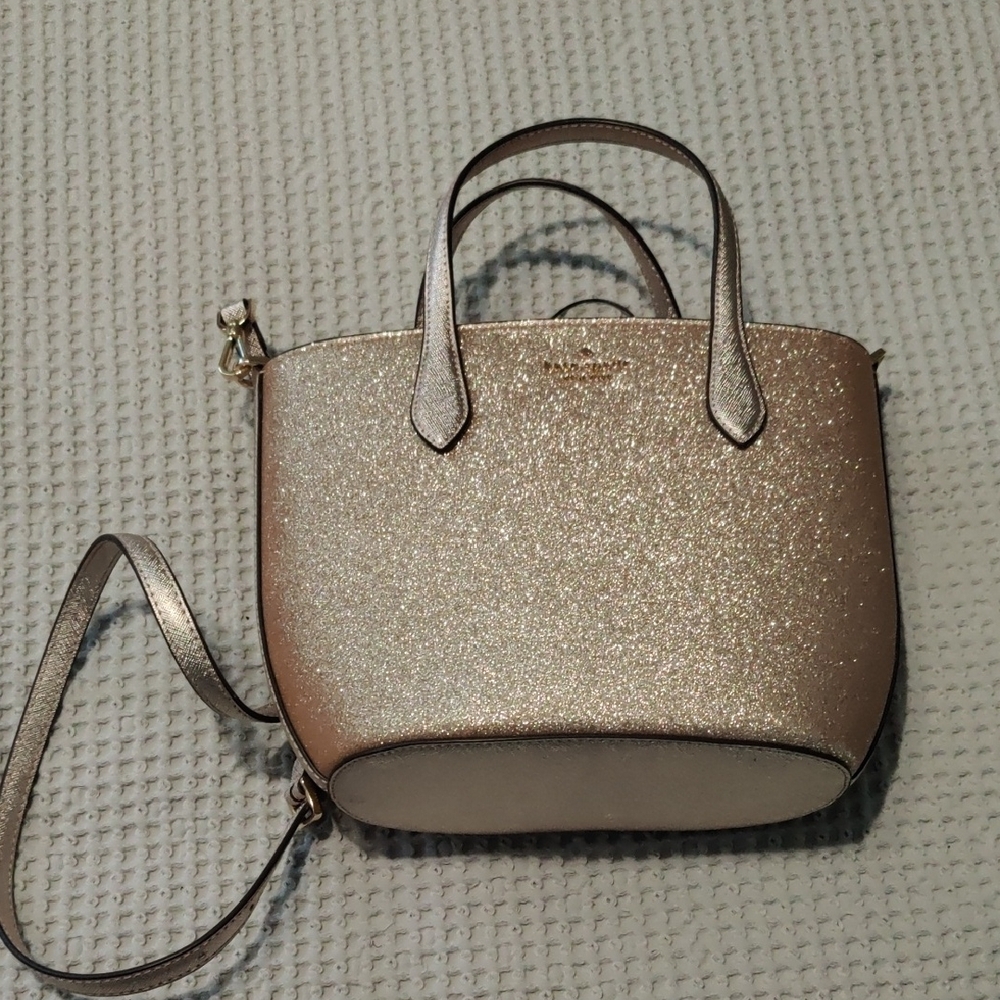 kate spade Rose Gold Glitter Crossbody Tote